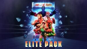 WWE 2K26 X Street Fighter Elite Pack key art showing Rey Mysterio as Ryu, Bianca Belair as Cammy and Ultimate Warrior as Blanka bursting from an arcade cabinet