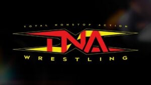 TNA Wrestling logo in red and yellow on a black background