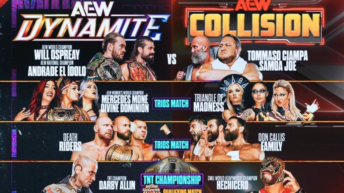 AEW Dynamite And Collision Tonight Card, Start Time, How To Watch