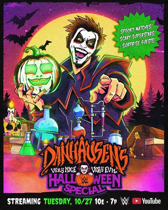 Animated poster for Danhausen's NXT Halloween special