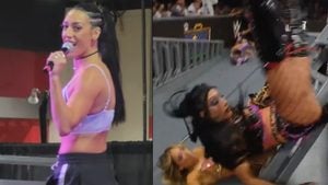 Jacy Jayne speaks to fans at Collect-a-Con after WWE Money in the Bank