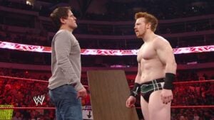 Mark Cuban and Sheamus. Photo: WWE