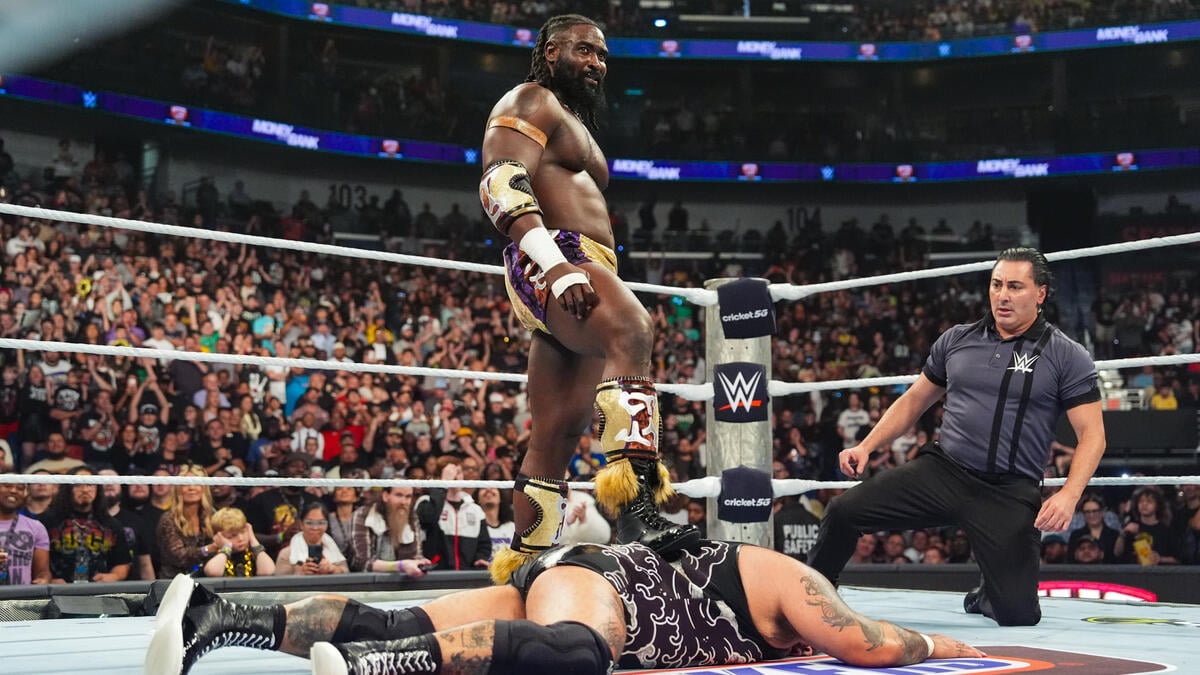 Oba Femi def. Bronson Reed at Money In The Bank. Photo: WWE.com