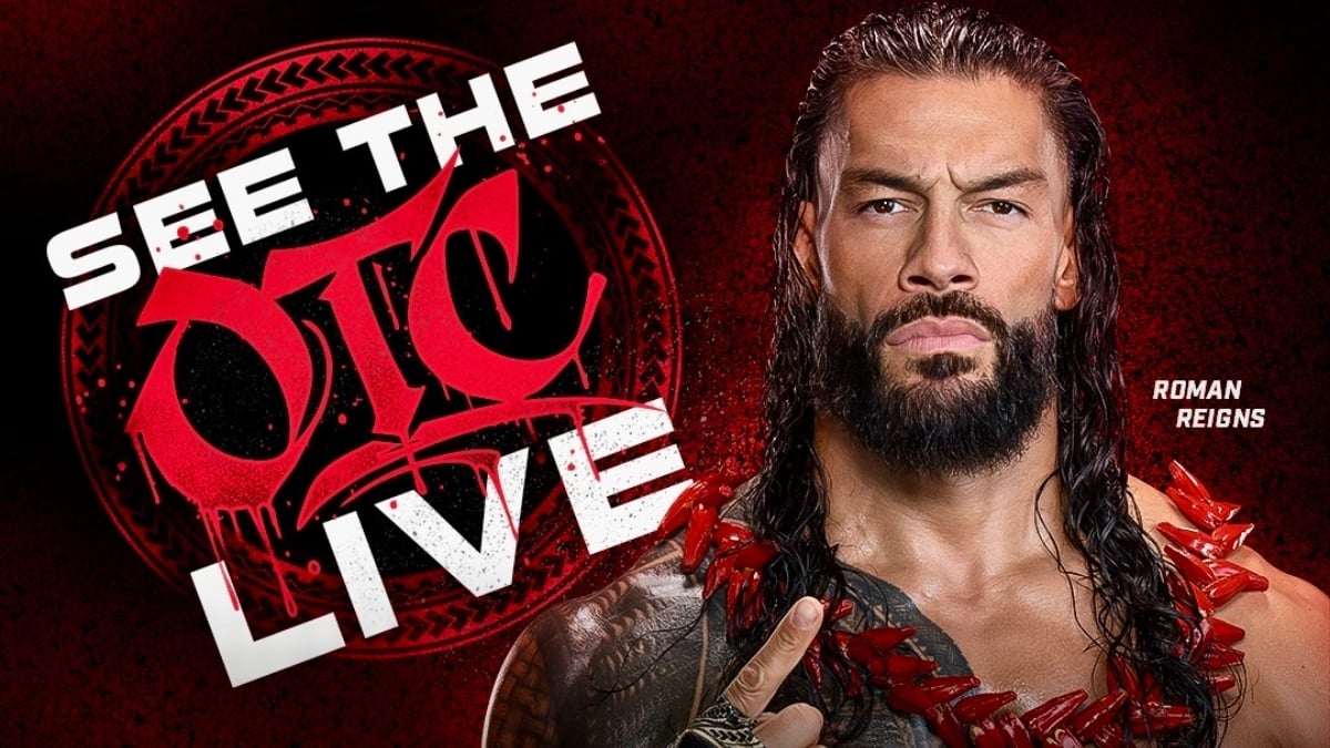 Roman Reigns in WWE's See The OTC Live promotional graphic