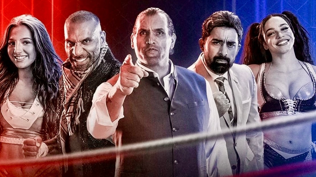 WXM Ground Zero promotional art featuring Raj The Maharaja and the WXM roster
